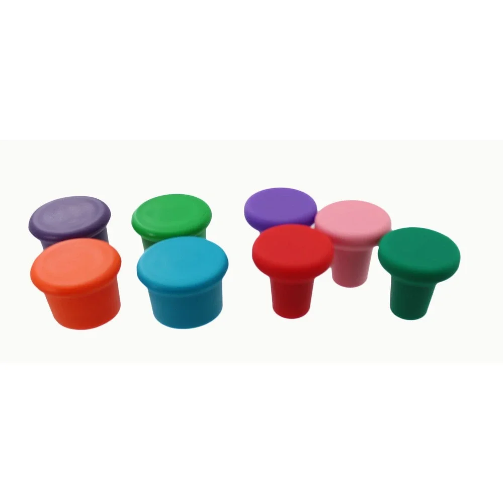 8 Piece Multicolor Silicone Wine Bottle Stoppers Reusable‎ Airtight Caps Set